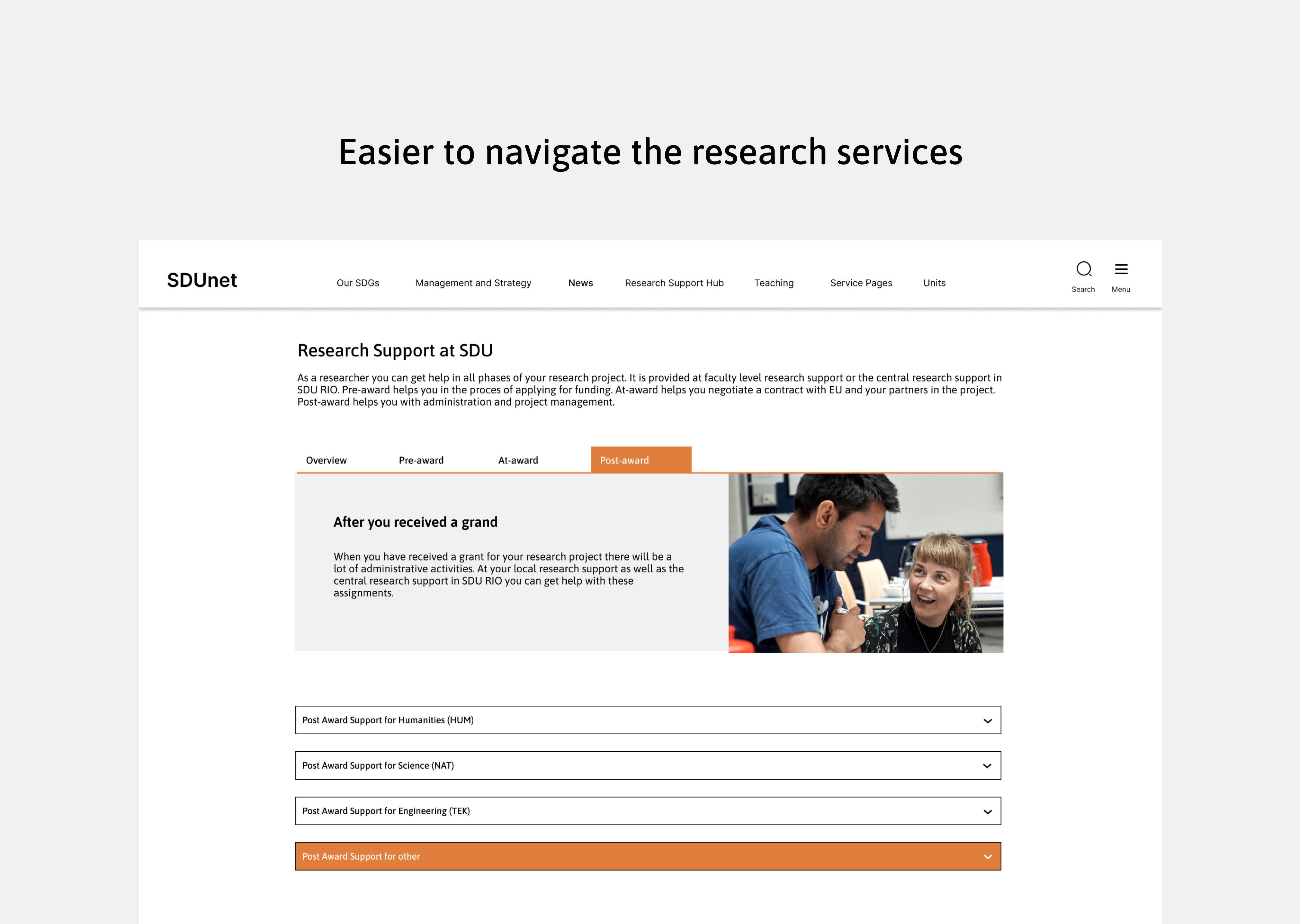 SDU intranet: Chapter 4 - Lack of structure 6